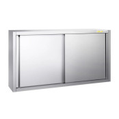 Placard mural inox 1600x400 mm - Hauteur 800 mm ouvert IDEAL - GOLDINOX