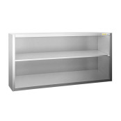 Placard mural inox 1800x400 mm - Hauteur 800 mm ouvert IDEAL - GOLDINOX