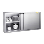 Placard mural inox 2000x400 mm - Hauteur 800 mm ouvert PREMIUM - GOLDINOX