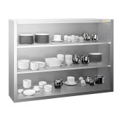 Placard mural inox 1000x400 mm - Hauteur 1000 mm ouvert IDEAL - GOLDINOX