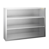 Placard mural inox 1000x400 mm - Hauteur 1000 mm ouvert IDEAL - GOLDINOX