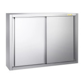 Placard mural inox 1200x400 mm - Hauteur 1000 mm ouvert IDEAL - GOLDINOX