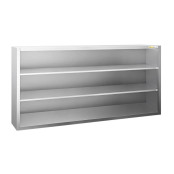 Placard mural inox 2000x400 mm - Hauteur 1000 mm ouvert IDEAL - GOLDINOX