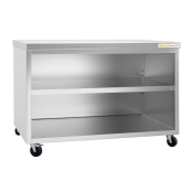Meuble bas inox 1800 x 700 mm sur roulettes PREMIUM / GOLDINOX