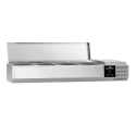 Vitrine à ingrédients réfrigérée 1200x395mm (4x GN1/3) avec couvercle inox IDEAL - GOLDINOX