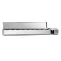 Vitrine à ingrédients réfrigérée 2000x395mm (9x GN1/3) avec couvercle inox IDEAL - GOLDINOX