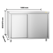 Meuble bas inox 1000 x 700 mm PREMIUM / GOLDINOX