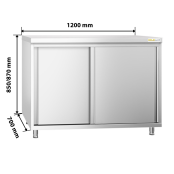 Meuble bas inox 1200 x 700 mm PREMIUM / GOLDINOX