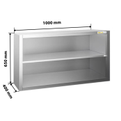 Placard mural inox 1000x400 mm - Hauteur 650 mm ouvert PREMIUM - GOLDINOX Placard mural inox 1000x400 mm - Hauteur 650 mm ouvert PREMIUM - GOLDINOX