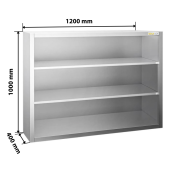 Placard mural inox 1200x400 mm - Hauteur 1000 mm ouvert PREMIUM - GOLDINOX Placard mural inox 1200x400 mm - Hauteur 1000 mm ouvert PREMIUM - GOLDINOX