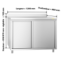 Meuble bas inox 1200 x 800 mm adossée / GOLDINOX