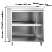 Meuble bas inox 800 x 600 mm PREMIUM / GOLDINOX Meuble bas inox 800 x 600 mm PREMIUM / GOLDINOX