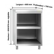 Meuble bas inox 600 x 700 mm PREMIUM / GOLDINOX Meuble bas inox 600 x 700 mm PREMIUM / GOLDINOX