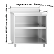 Meuble bas inox 800 x 700 mm adossée PREMIUM / GOLDINOX Meuble bas inox 800 x 700 mm adossée PREMIUM / GOLDINOX
