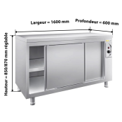 Meuble bas inox chauffant 1600 x 600 mm ECO / GOLDINOX