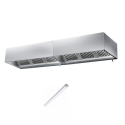 Hotte caisson sans moteur 2200x900x450 mm avec éclairage, filtre et robinet de vidange PREMIUM / GOLDINOX