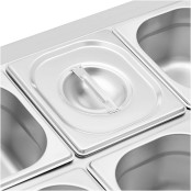 Support bacs GN en acier inoxydable (8 x GN 1/6) PREMIUM - GOLDINOX