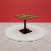 Table complète 60x60 cm Baroque avec pied de table noir / GOLDINOX