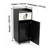 Poubelle snack en bois 100L