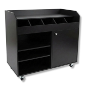 Desserte de service en bois noir (à monter)