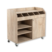 Desserte de service en bois clair (à monter)