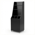 Desserte de service compacte professionnelle avec service haut en bois Noir PREMIUM - GOLDINOX