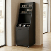 Desserte de service compacte avec service haut - Noire / GOLDINOX