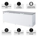 Congélateur coffre 850 Litres (2315 x 750 x 850 mm) sur roulettes PREMIUM / GOLDINOX