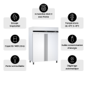 Armoire réfrigérée positive 1 porte GN 2/1 - 700 Litres PREMIUM - GOLDINOXX