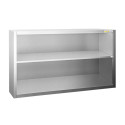 Placard mural inox 1500x400 mm - Hauteur 1000 mm avec portes coulissantes IDEAL - GOLDINOX