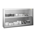 Placard mural inox 1600x400 mm - Hauteur 1000 mm avec portes coulissantes IDEAL - GOLDINOX
