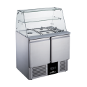 Saladette réfrigérée vitrée compacte 2 portes PREMIUM - GOLDINOX