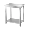 Table de travail en inox Bar 700x700 mm avec 1 étagère inférieure PREMIUM - GOLDINOX