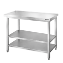 Table de travail en inox Bar 1200x800 mm avec 2 étagères inférieures PREMIUM - GOLDINOX