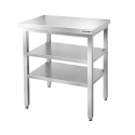 Table de travail en inox Bar 600x700 mm avec 3 étagères inférieures PREMIUM - GOLDINOX