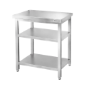 Table de travail en inox Bar 800x700 mm avec 3 étagères inférieures PREMIUM - GOLDINOX
