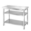 Table de travail en inox Bar 1200x700 mm avec 3 étagères inférieures PREMIUM - GOLDINOX