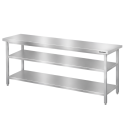 Table de travail en inox Bar 1800x800 mm avec 3 étagères inférieures PREMIUM - GOLDINOX