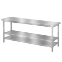 Table de travail en inox Bar 2000x600 mm avec 3 étagères inférieures PREMIUM - GOLDINOX