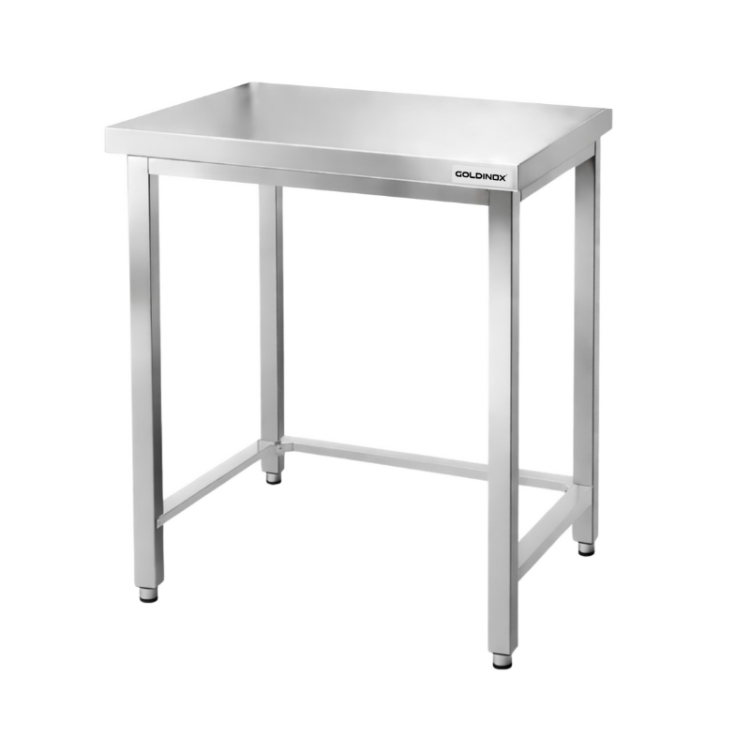Table de travail en inox Bar 800x800 mm avec renfort PREMIUM - GOLDINOX