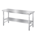 Table de travail en inox Bar 1400x500 mm avec renfort PREMIUM - GOLDINOX