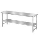 Table de travail en inox Bar 2000x500 mm avec renfort PREMIUM - GOLDINOX