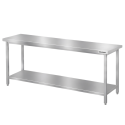 Table de travail en inox Bar 2000x700 mm avec renfort PREMIUM - GOLDINOX