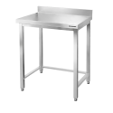 Table de travail en inox Bar 600x700 mm avec renfort et dosseret PREMIUM - GOLDINOX