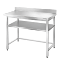 Table de travail en inox Bar 1000x600 mm avec renfort et dosseret PREMIUM - GOLDINOX