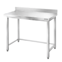 Table de travail en inox Bar 1200x500 mm avec renfort et dosseret PREMIUM - GOLDINOX