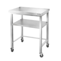 Table de travail en inox Bar 700x700 mm avec renfort sur roulettes PREMIUM - GOLDINOX