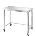 Table de travail en inox Bar 1000x500 mm avec renfort sur roulettes PREMIUM - GOLDINOX