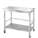 Table de travail en inox Bar 1200x700 mm avec renfort sur roulettes PREMIUM - GOLDINOX