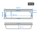 Plonge inox 1 grande cuve - 1200 x 600 mm / GOLDINOX